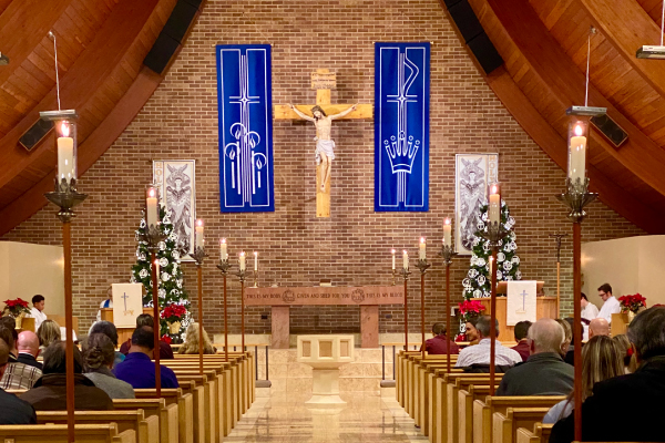 The sanctuary at Trinity Lutheran Church